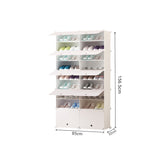SOGA 9 Tier 2 Column White Shoe Rack Organizer Sneaker Footwear Storage Stackable Stand Cabinet Portable Wardrobe with Cover - Cafe Supply