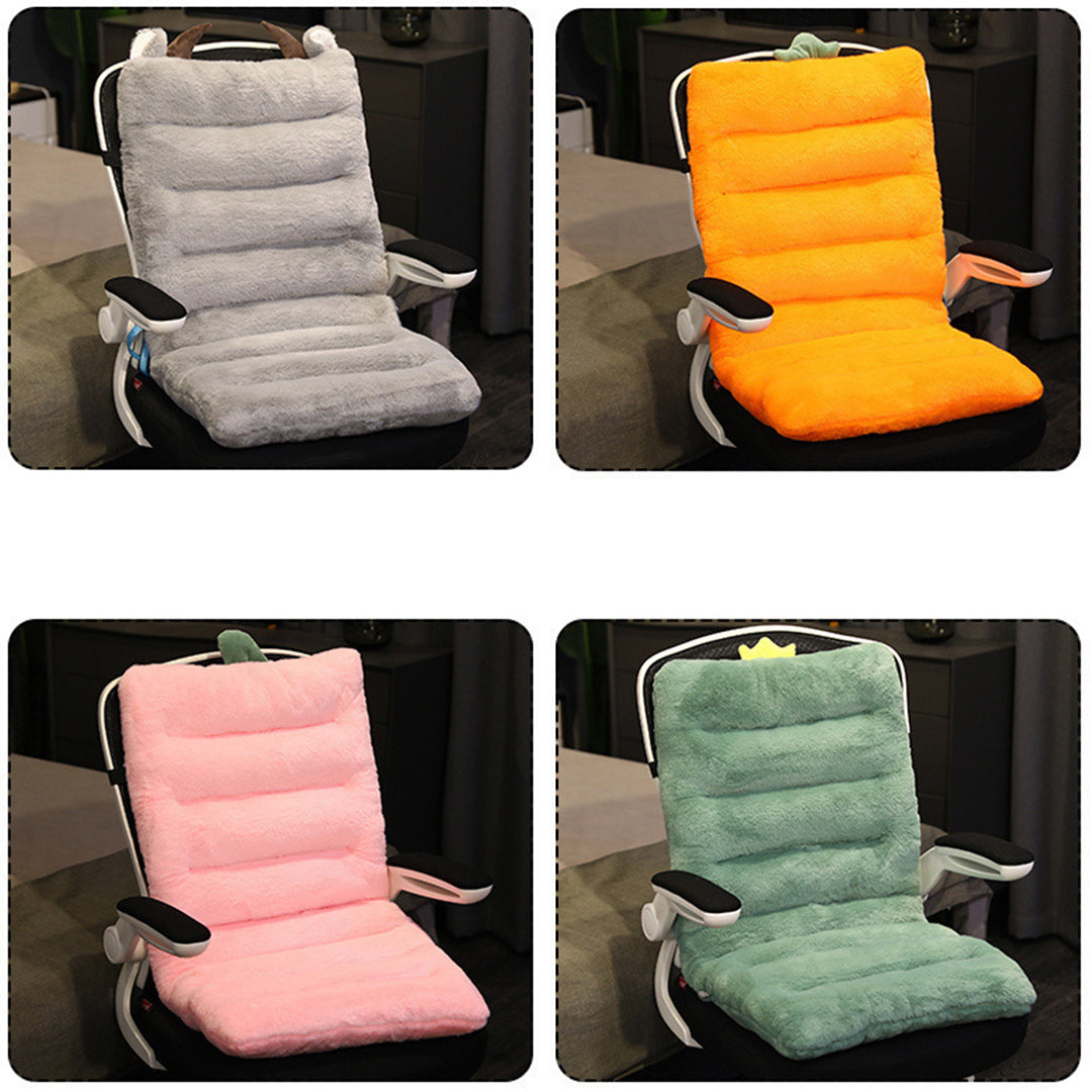 SOGA Orange One Piece Siamese Cushion Office Sedentary Butt Mat Back Waist Chair Support Home Decor - Cafe Supply