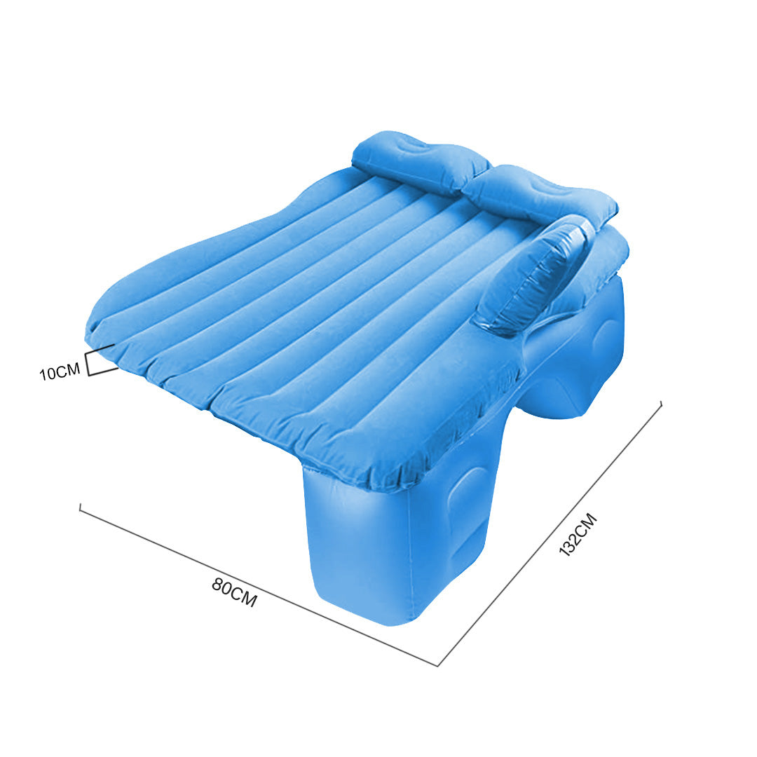 SOGA Blue Stripe Inflatable Car Mattress Portable Camping Rest Air Bed Travel Compact Sleeping Kit Essentials - Cafe Supply