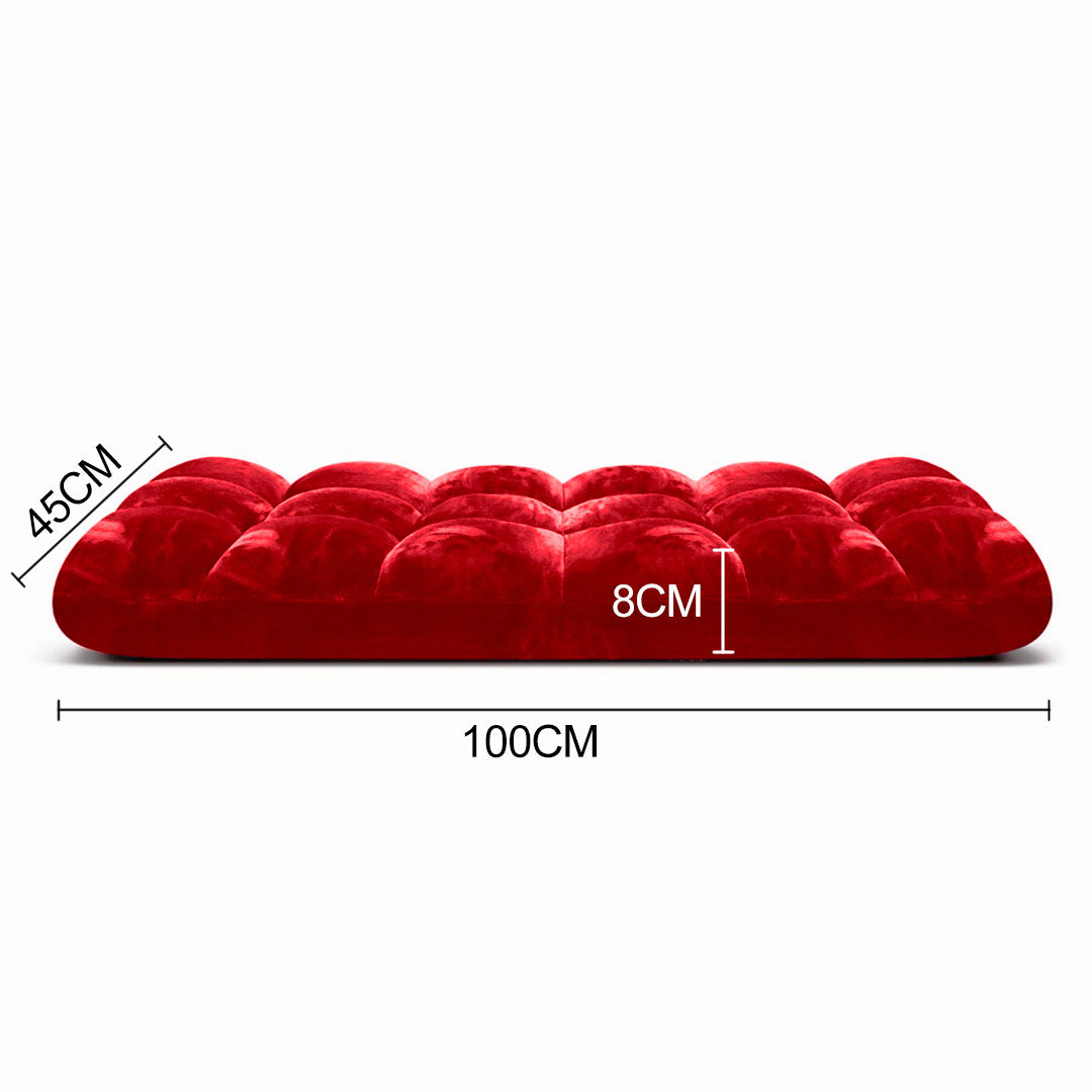 SOGA 4X Floor Recliner Folding Lounge Sofa Futon Couch Folding Chair Cushion Red - Cafe Supply