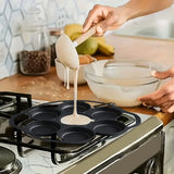 SOGA 2X 32cm Cast Iron Takoyaki Fry Pan Octopus Balls Maker 7 Hole Cavities Grill Mold - Cafe Supply