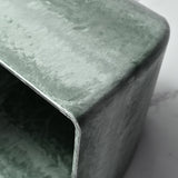 SOGA 2X 32cm Green Grey Square Resin Plant Flower Pot in Cement Pattern Planter Cachepot for Indoor Home Office - Cafe Supply
