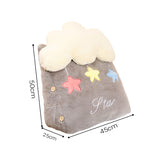 SOGA 2X Grey Cute Cloud Cushion Soft Leaning Lumbar Wedge Pillow Bedside Plush Home Decor - Cafe Supply
