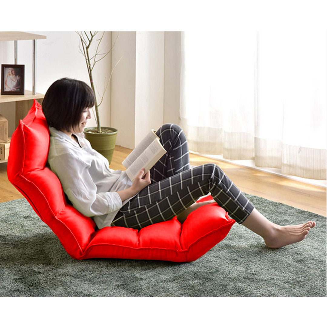 SOGA 2X Foldable Tatami Floor Sofa Bed Meditation Lounge Chair Recliner Lazy Couch Red - Cafe Supply