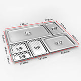 SOGA 2X Gastronorm GN Pan Lid Full Size 1/3 Stainless Steel Tray Top Cover - Cafe Supply