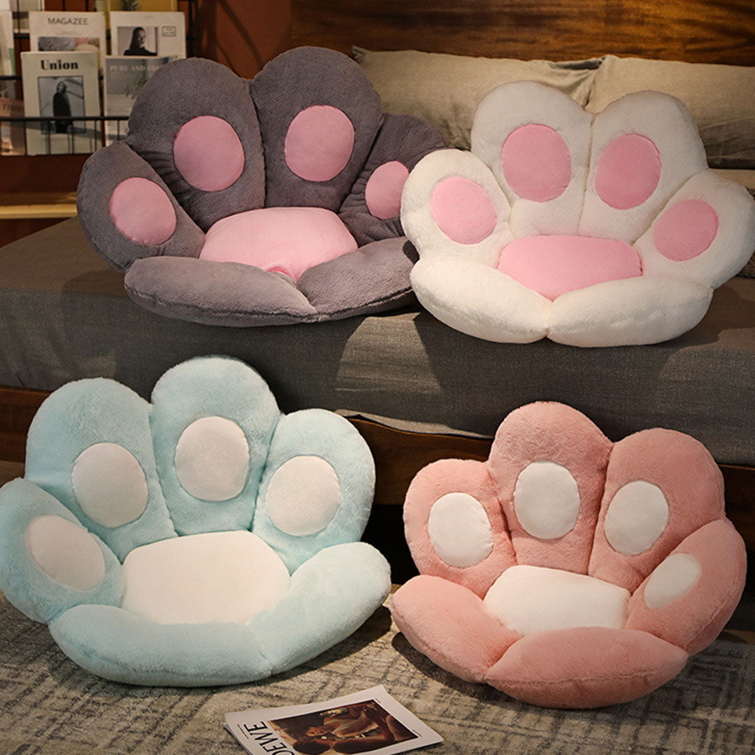 SOGA 2X 70cm Mint Blue Paw Shape Cushion Warm Lazy Sofa Decorative Pillow Backseat Plush Mat Home Decor - Cafe Supply