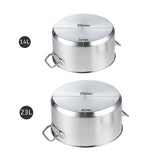 SOGA Stock Pot 14L 23L Top Grade Thick Stainless Steel Stockpot 18/10 - Cafe Supply
