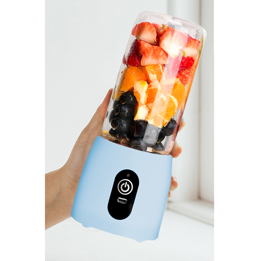 SOGA 2X Portable Mini USB Rechargeable Handheld Juice Extractor Fruit Mixer Juicer Blue - Cafe Supply