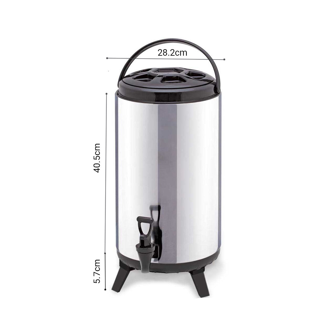 SOGA 4X 14L Portable Insulated Cold/Heat Coffee Tea Beer Barrel Brew Pot With Dispenser - Cafe Supply