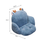 SOGA 2X Blue Deer Shape Cushion Soft Leaning Bedside Pad Sedentary Plushie Pillow Home Decor - Cafe Supply