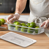 SOGA 65mm Clear Gastronorm GN Pan 1/3 Food Tray Storage Bundle of 4 with Lid - Cafe Supply