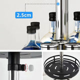SOGA 2 Tier Steel Black Round Rotating Multi-Function Kitchen Portable Storage Spice Seasoning Kitchen Countertop Organiser Shelf - Cafe Supply