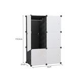 SOGA 3 Tier 6-Cube Portable Wardrobe Divide-Grid Modular Storage Organiser Foldable Closet - Cafe Supply