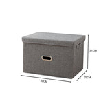 SOGA 2X Grey Super Large Foldable Canvas Storage Box Cube Clothes Basket Organiser Home Decorative Box - Cafe Supply