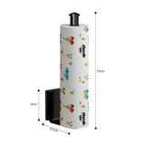 SOGA 2X Black Wall-Mounted Kitchen Roll Holder Organiser Space Saving Rack - Cafe Supply