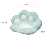 SOGA 2X Blue Paw Shape Cushion Warm Lazy Sofa Decorative Pillow Backseat Plush Mat Home Decor - Cafe Supply