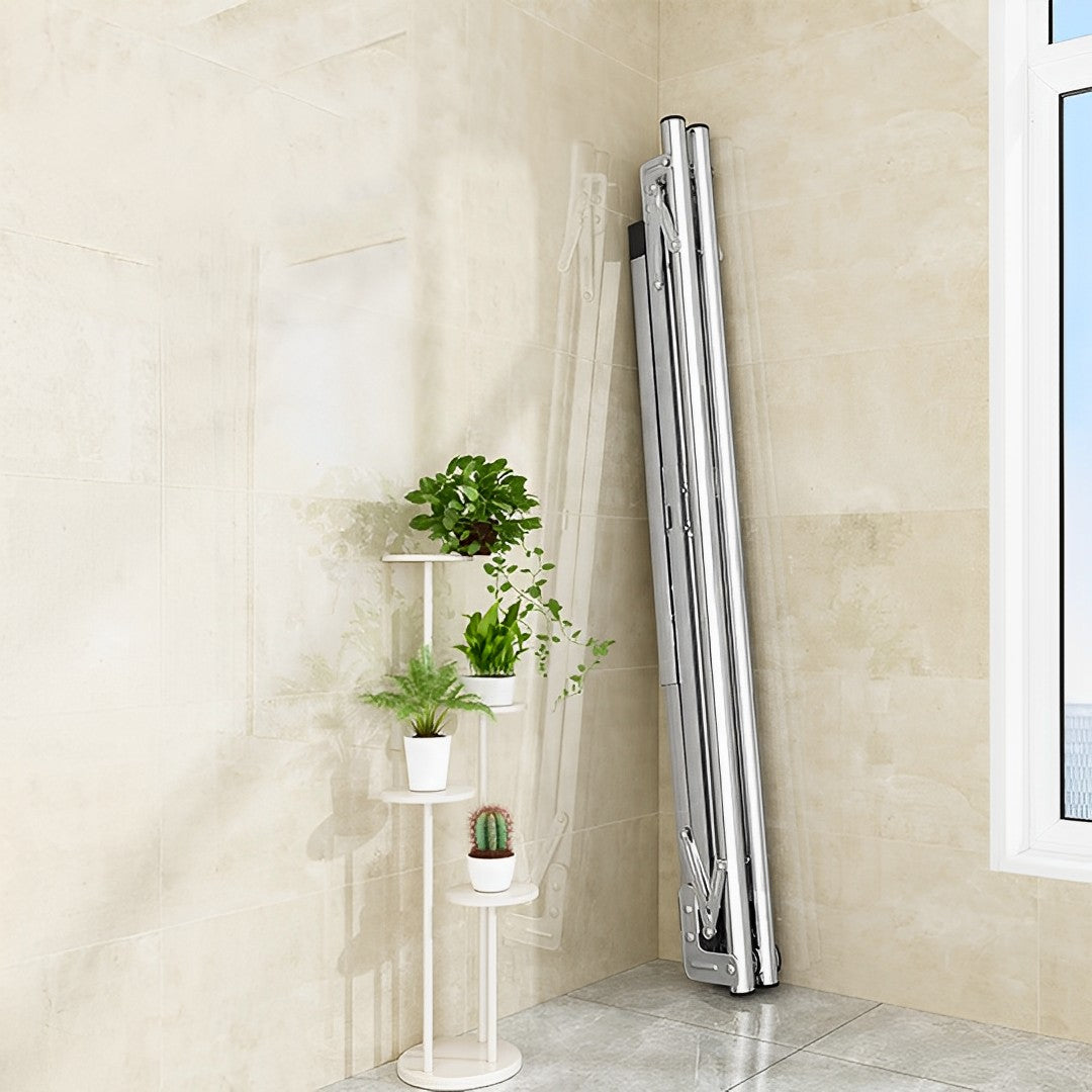 SOGA 2X 1.6m Portable Standing Clothes Drying Rack Foldable Space-Saving Laundry Holder 3 Poles - Cafe Supply