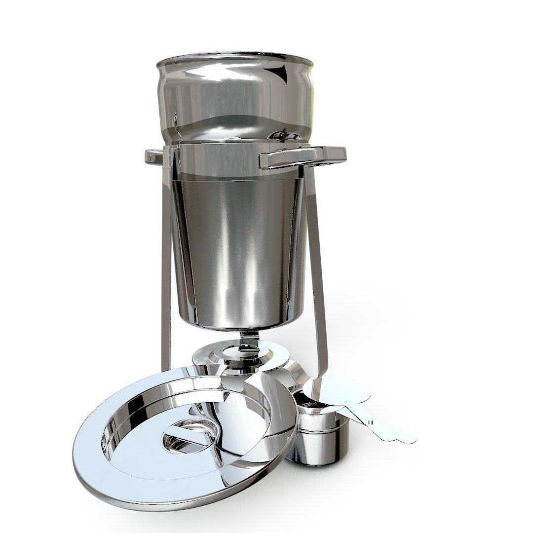 SOGA 2X 11L Round Stainless Steel Soup Warmer Marmite Chafer Full Size Catering Chafing Dish - Cafe Supply