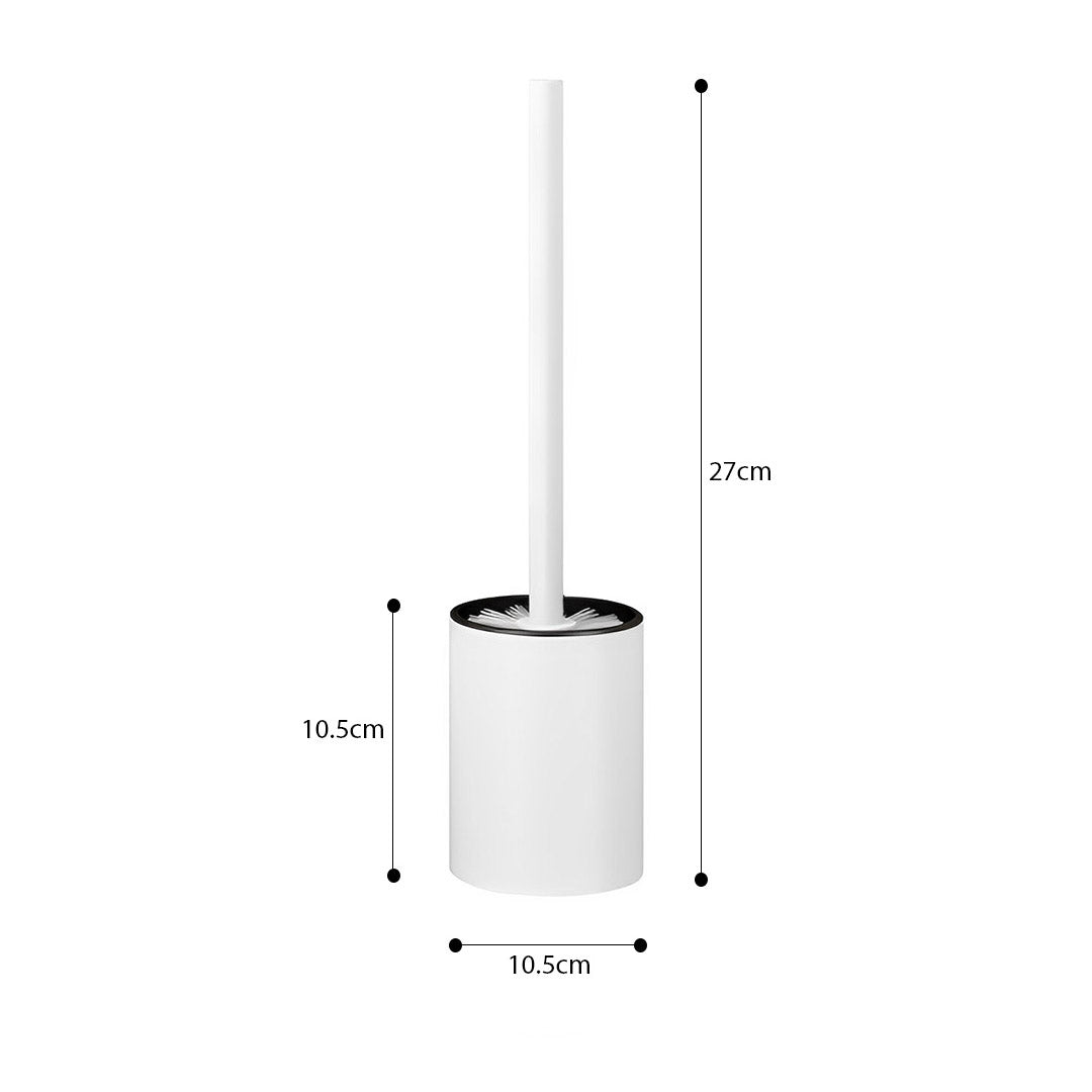 SOGA 2X 27cm Wall-Mounted Toilet Brush with Holder Bathroom Cleaning Scrub White - Cafe Supply