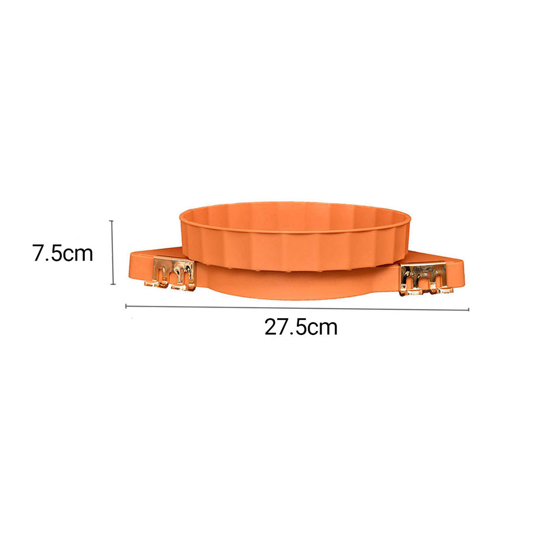 SOGA 2X Orange 360 Degree Wall-Mounted Rotating Bathroom Organiser Corner Vanity Rack Toilet Adhesive Storage Shelf - Cafe Supply