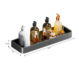 SOGA 2X 32cm Black Wall-Mounted Rectangular Kitchen Spice Storage Organiser Space Saving Condiments Shelf Rack - Cafe Supply