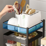 SOGA 2X 3 Tier Steel Square Rotating Kitchen Cart Multi-Functional Shelves Portable Storage Organizer with Wheels - Cafe Supply