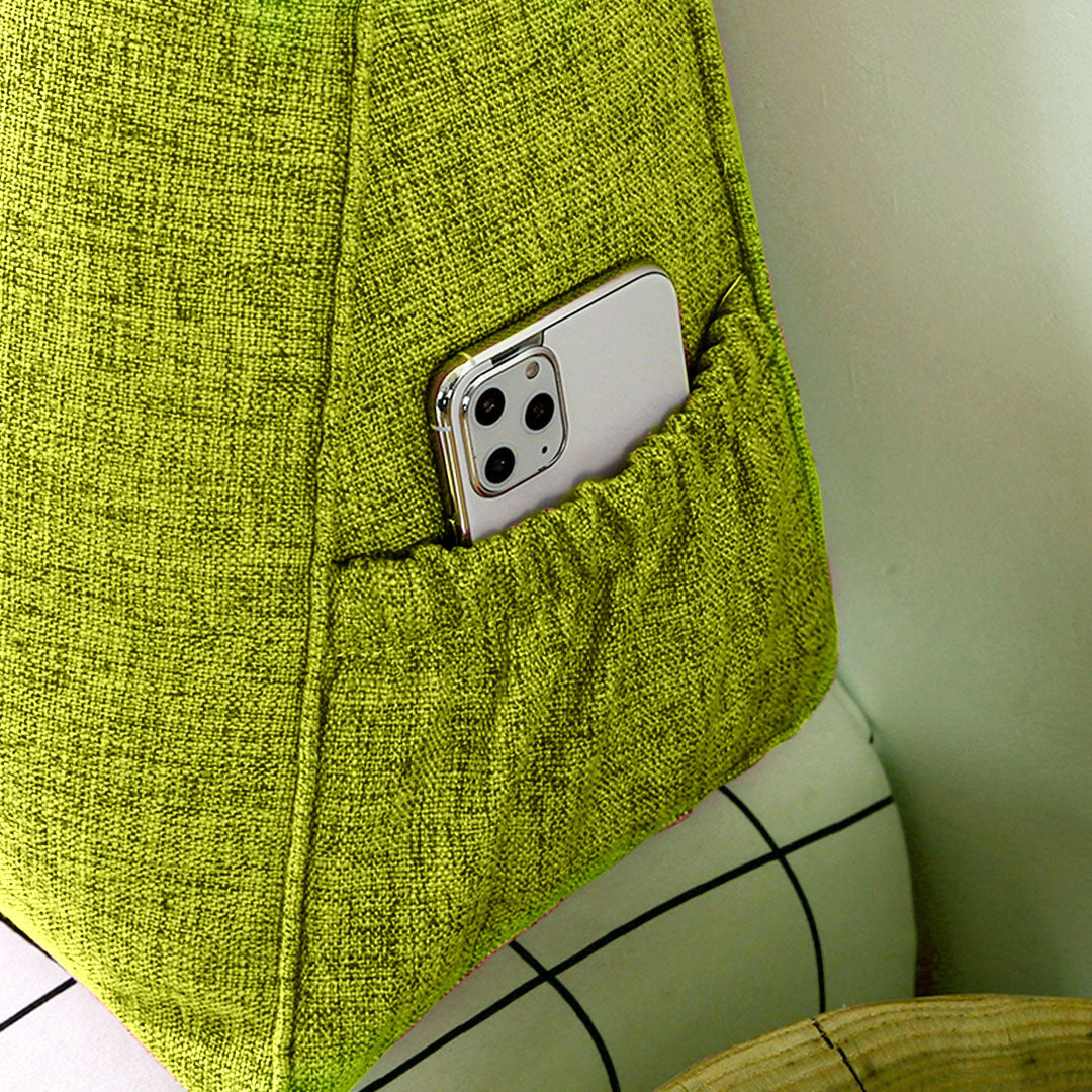 SOGA 2X 180cm Green Triangular Wedge Bed Pillow Headboard Backrest Bedside Tatami Cushion Home Decor - Cafe Supply