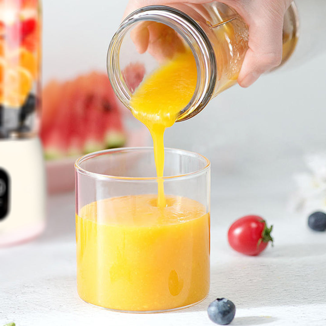 SOGA 2X Portable Mini USB Rechargeable Handheld Juice Extractor Fruit Mixer Juicer White - Cafe Supply