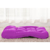SOGA  Foldable Lounge Cushion Adjustable Floor Lazy Recliner Chair with Armrest Purple - Cafe Supply