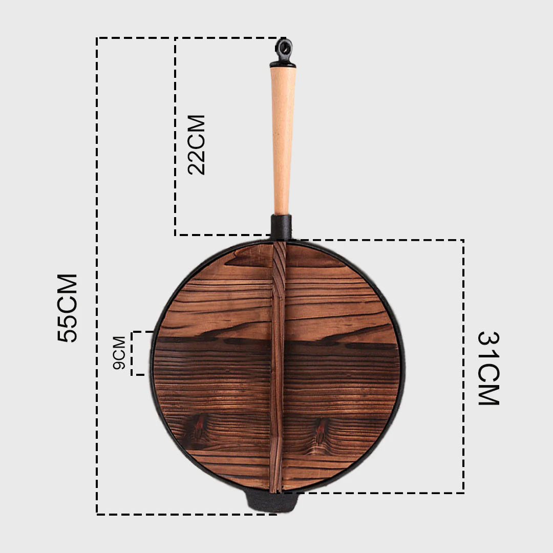 SOGA 31cm Commercial Cast Iron Wok FryPan Fry Pan - Cafe Supply