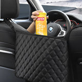 SOGA Black Leather Car Storage Portable Hanging Organizer Backseat Multi-Purpose Interior Accessories Bag - Cafe Supply
