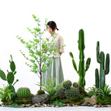 SOGA 2X 120cm Green Artificial Indoor Cactus Tree Fake Plant Simulation Decorative 6 Heads - Cafe Supply