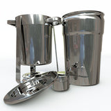 SOGA 2X 7L Round Stainless Steel Soup Warmer Marmite Chafer Full Size Catering Chafing Dish - Cafe Supply