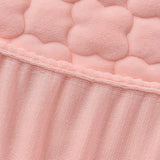 SOGA 2X Pink 153cm Wide Mattress Cover Thick Quilted Fleece Stretchable Clover Design Bed Spread Sheet Protector with Pillow Covers - Cafe Supply