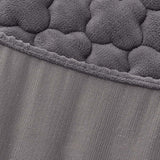 SOGA 2X Grey 183cm Wide Mattress Cover Thick Quilted Fleece Stretchable Clover Design Bed Spread Sheet Protector with Pillow Covers - Cafe Supply