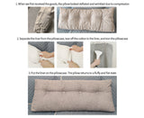 SOGA 2X 180cm Silver Triangular Wedge Bed Pillow Headboard Backrest Bedside Tatami Cushion Home Decor - Cafe Supply