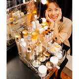 SOGA 2X Transparent Cosmetic Storage Box Clear Makeup Skincare Holder with Lid Drawers Waterproof  Dustproof Organiser - Cafe Supply