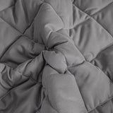 SOGA 2X Grey 183cm Wide Cross-Hatch Mattress Cover Thick Quilted Stretchable Bed Spread Sheet Protector with Pillow Covers - Cafe Supply