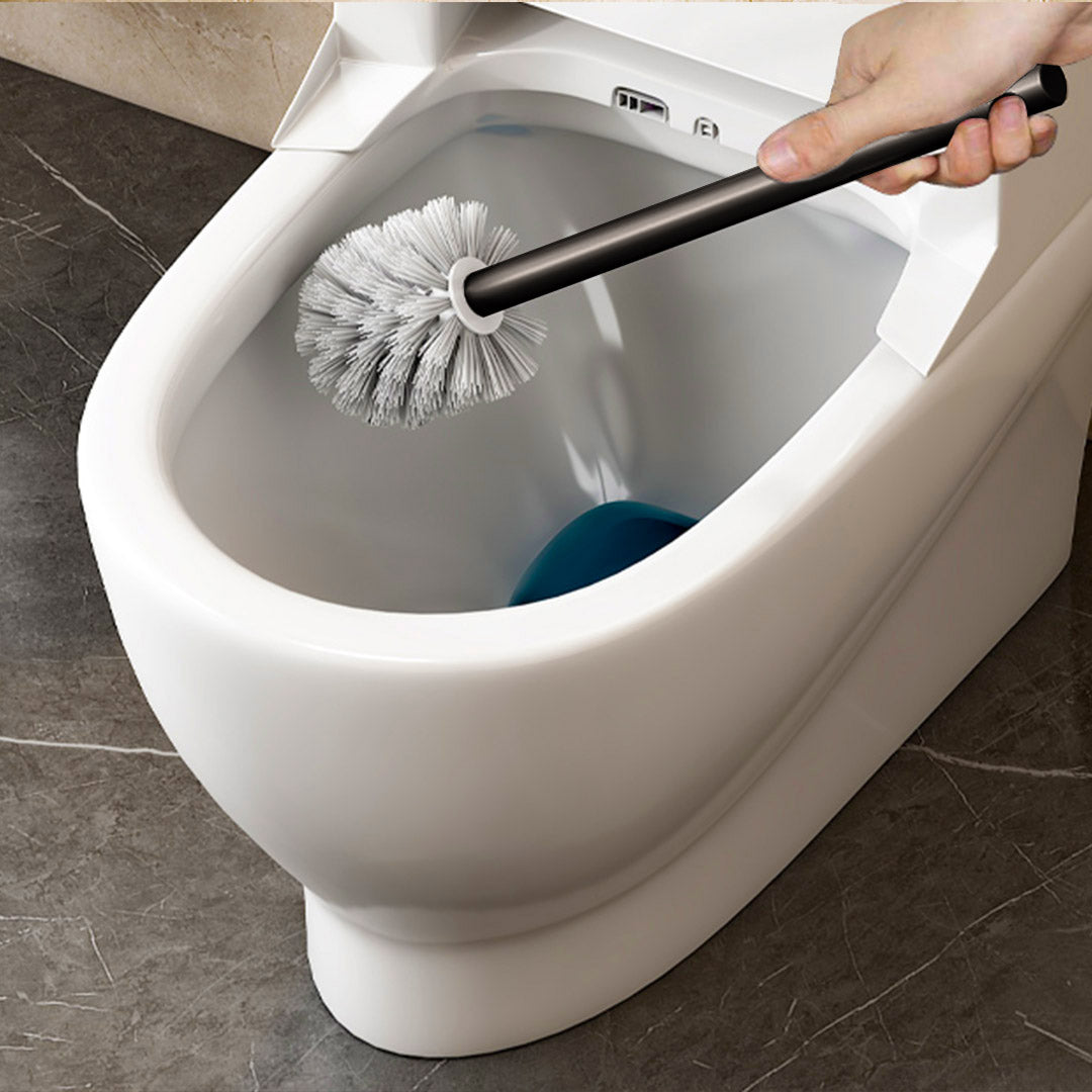 SOGA 27cm Wall-Mounted Toilet Brush with Holder Bathroom Cleaning Scrub Black - Cafe Supply