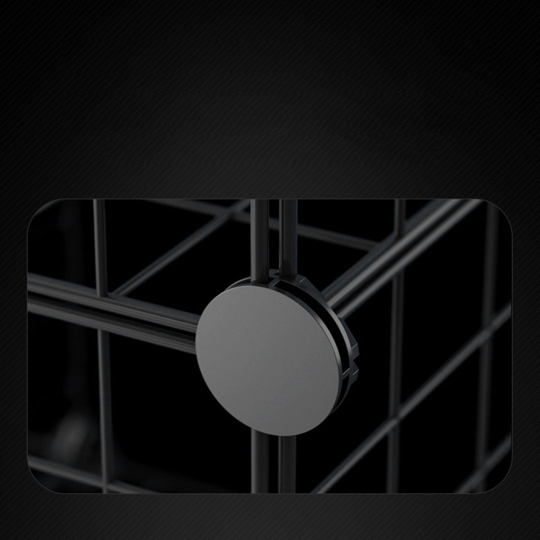 SOGA 2X Black Portable Single Cube Storage Organiser Foldable DIY Modular Grid Space Saving Shelf - Cafe Supply