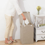 SOGA Beige Large Collapsible Laundry Hamper Storage Box Foldable Canvas Basket Home Organiser Decor - Cafe Supply