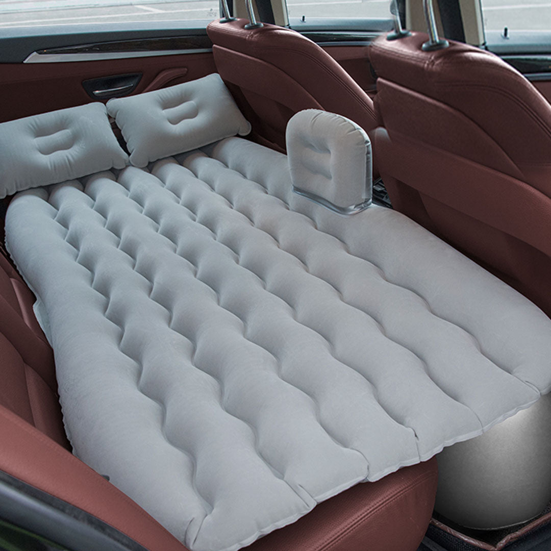 SOGA 2X Grey Ripple Inflatable Car Mattress Portable Camping Air Bed Travel Sleeping Kit Essentials - Cafe Supply