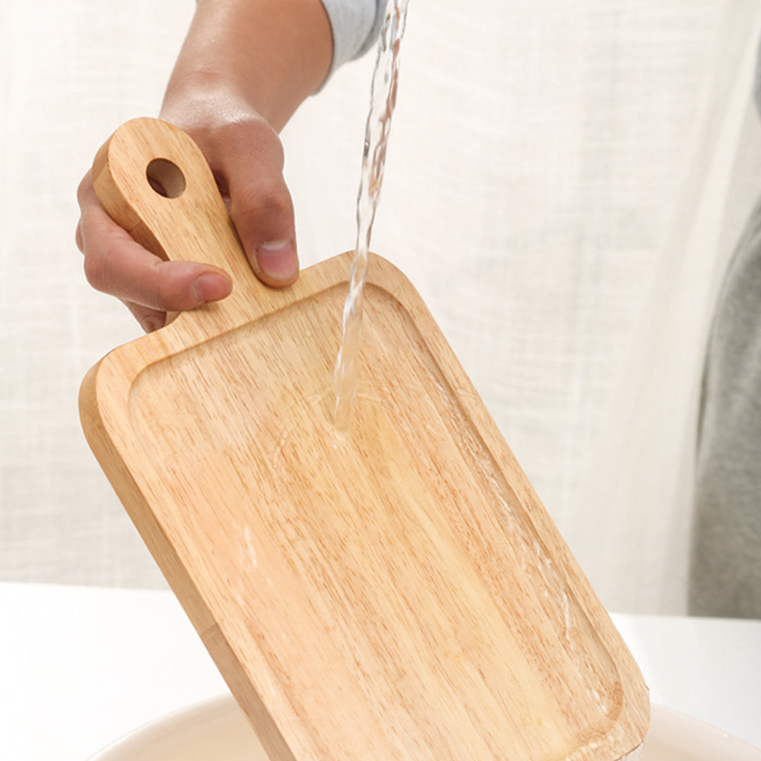 SOGA 2X 30cm Rectangle Premium Wooden Oak Food Serving Tray Charcuterie Board Paddle Home Decor - Cafe Supply