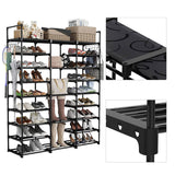 SOGA 2X 21-Shelf Tier Shoe Storage Shelf Space-Saving Caddy Rack Organiser with Handle - Cafe Supply