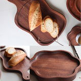 SOGA 2X 18cm Brown Wooden Serving Tray Board Paddle with Handle Home Decor - Cafe Supply
