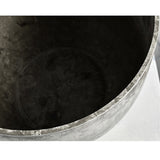 SOGA 2X 32cm Rock Grey Round Resin Plant Flower Pot in Cement Pattern Planter Cachepot for Indoor Home Office - Cafe Supply