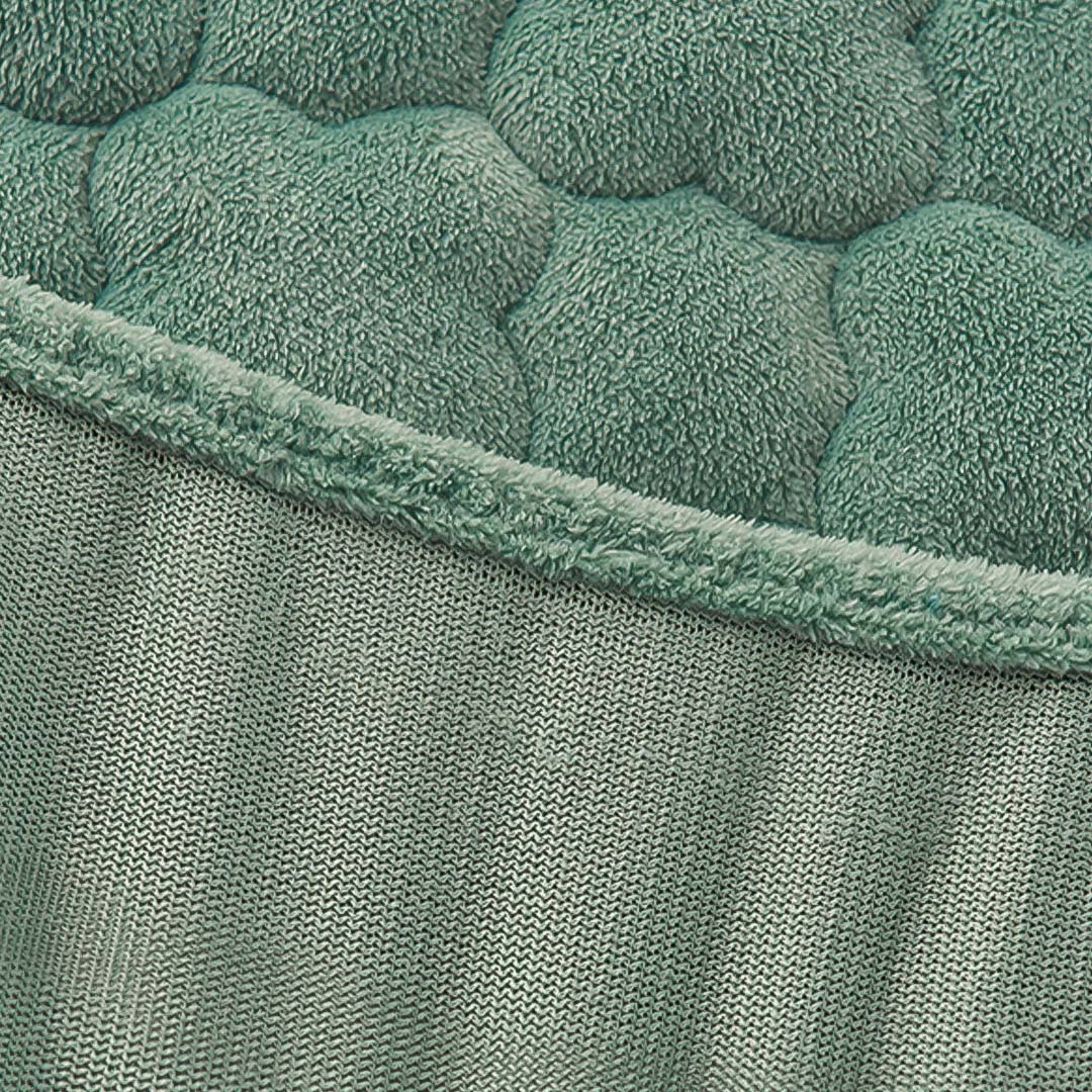 SOGA 2X Green 153cm Wide Mattress Cover Thick Quilted Fleece Stretchable Clover Design Bed Spread Sheet Protector with Pillow Covers - Cafe Supply