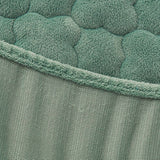 SOGA 2X Green 153cm Wide Mattress Cover Thick Quilted Fleece Stretchable Clover Design Bed Spread Sheet Protector with Pillow Covers - Cafe Supply