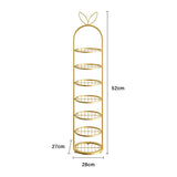 SOGA 2X 7 Tier Bunny Ears Shape  Gold Plated Metal Shoe Organizer Space Saving Portable Footwear Storage Shelf - Cafe Supply