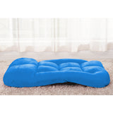 SOGA Foldable Lounge Cushion Adjustable Floor Lazy Recliner Chair with Armrest Blue - Cafe Supply